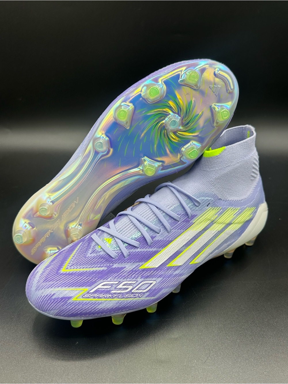 Adidas F50 Sparkfusion Elite FG Womens Size 5.5 Mid Radiant Blaze Purple JH7648